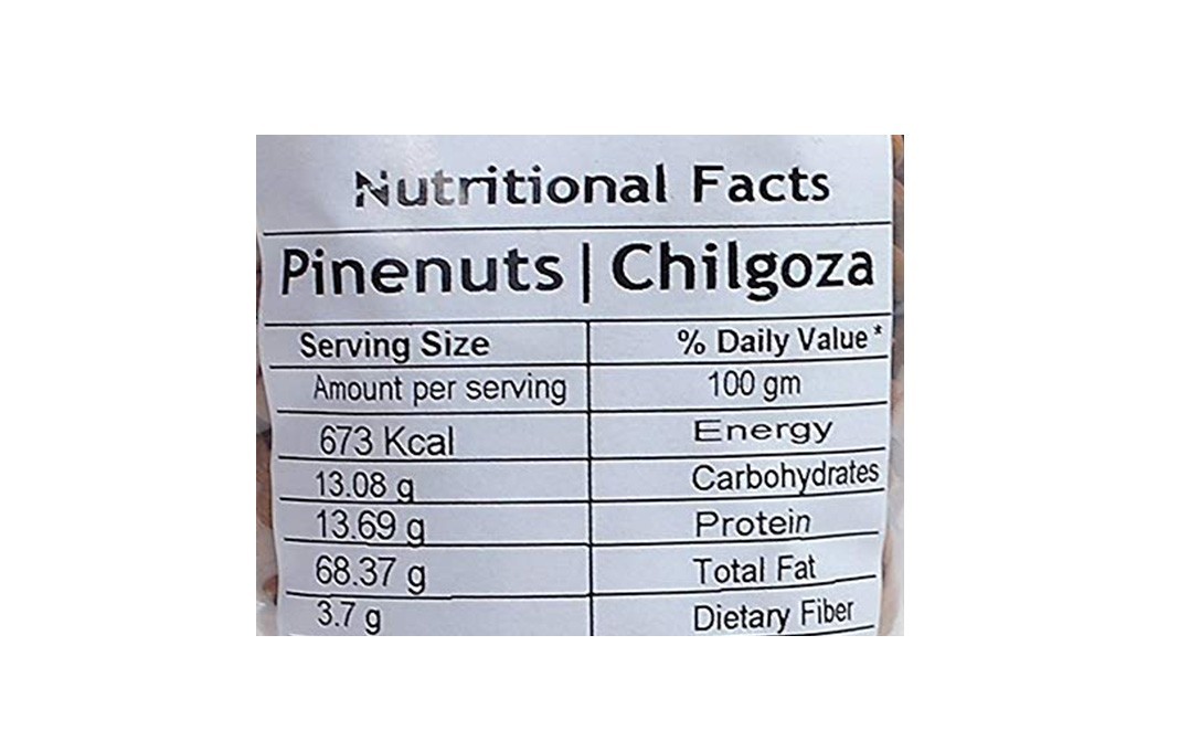 Leeve Dry fruits Pinenuts Chilgoza   Pack  400 grams